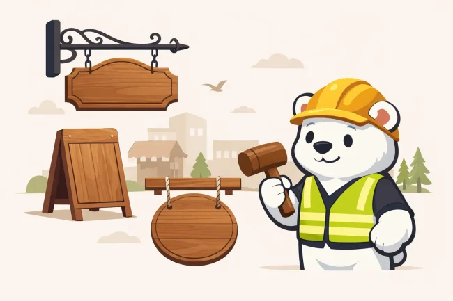 Traditional Wooden Signs for Business Use