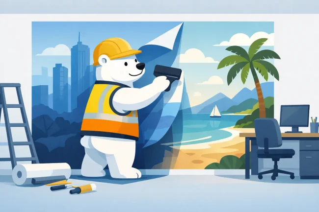 How to Mount Printed Wallpaper for Business