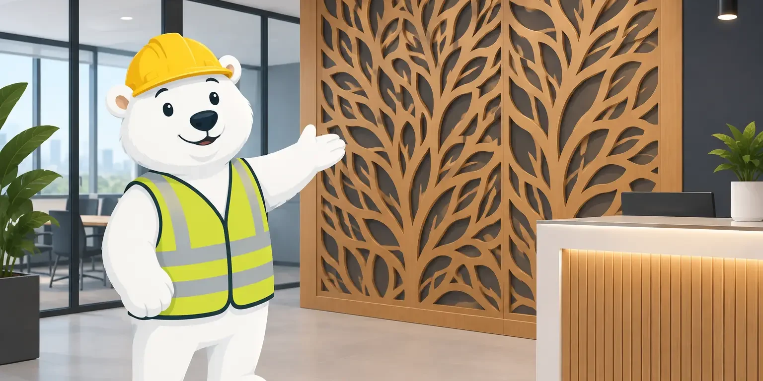 Laser Cut Branded Panels for Business Spaces