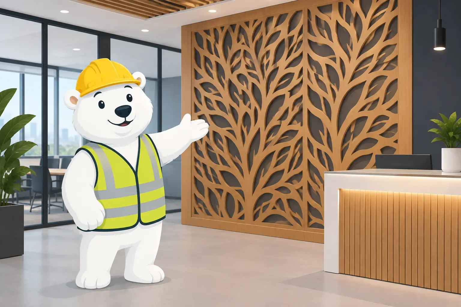 Laser Cut Branded Panels for Business Spaces