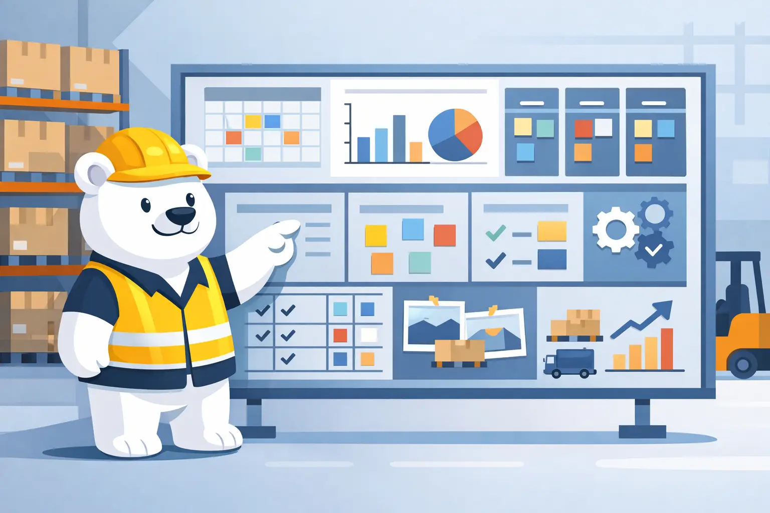 Warehouse Visual Management Board Example